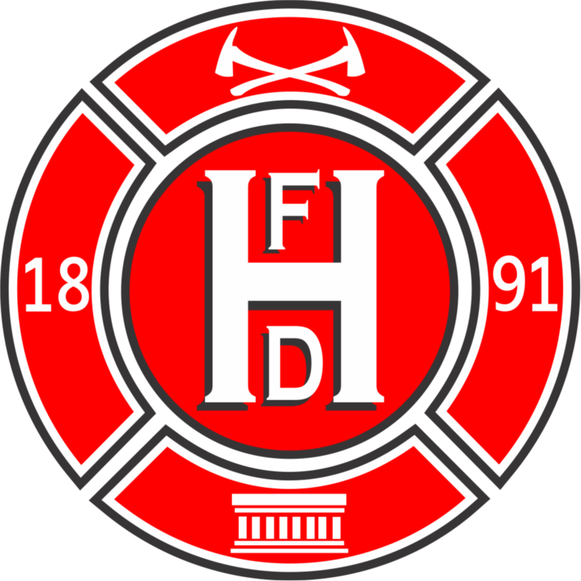 HFD Logo- Red, White, Black